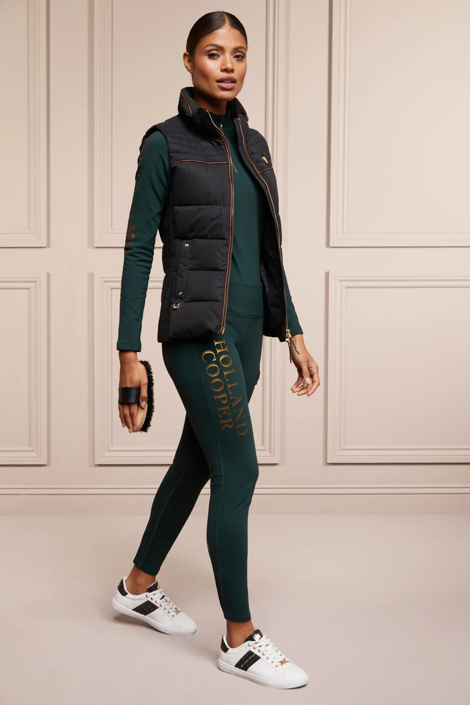 Holland Cooper Leggings|Shop By Product-Halcot Thermal Legging Petrol