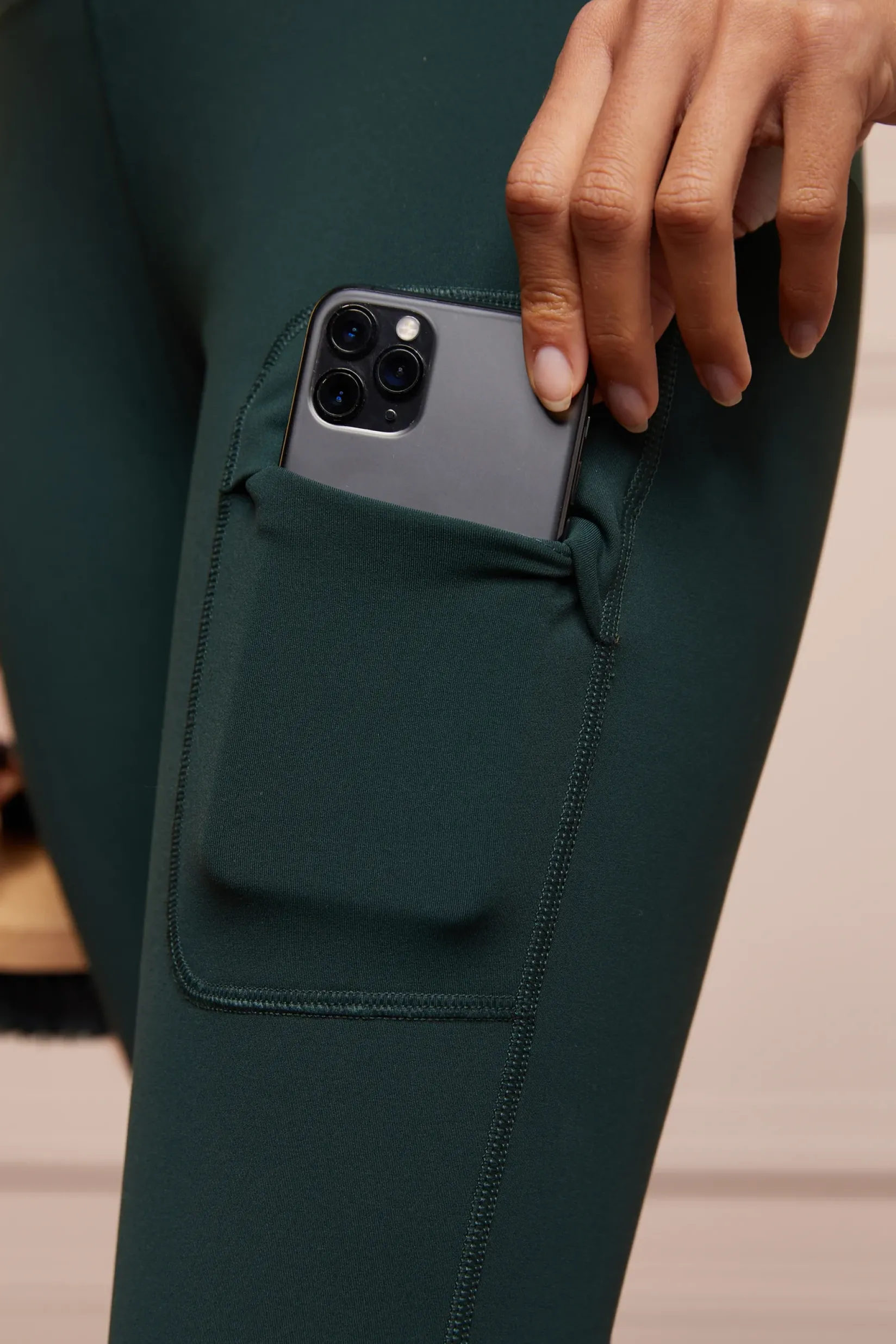 Holland Cooper Leggings|Shop By Product-Halcot Thermal Legging Petrol