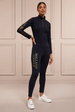 Holland Cooper Leggings|Equestrian Gifting-Halcot Thermal Legging Ink Navy