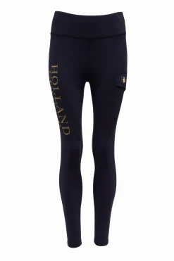 Holland Cooper Leggings|Equestrian Gifting-Halcot Thermal Legging Ink Navy