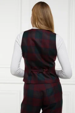 Holland Cooper Waistcoats|In Stock Tailoring-Hampton Waistcoat Mulberry Tartan
