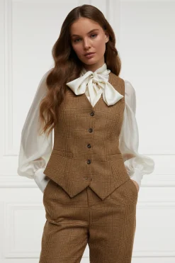 Holland Cooper Waistcoats|In Stock Tailoring-Hampton Waistcoat Tawny