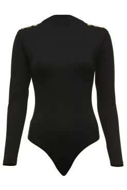 Holland Cooper Gifts For Her|Bodysuits-Harper Long Sleeve Bodysuit Black