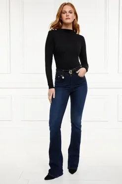 Holland Cooper Gifts For Her|Bodysuits-Harper Long Sleeve Bodysuit Black
