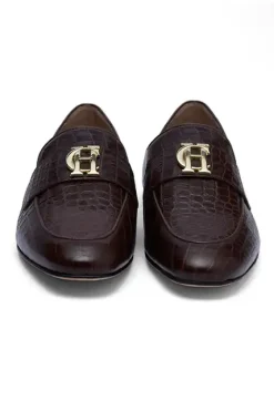 Holland Cooper Loafers|Footwear-Harvard Loafer Chocolate Croc