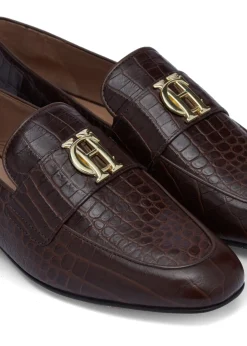 Holland Cooper Loafers|Footwear-Harvard Loafer Chocolate Croc