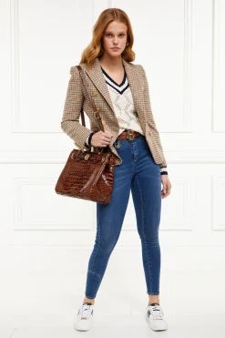 Holland Cooper Knitwear-Harvard V-Neck Knit Natural
