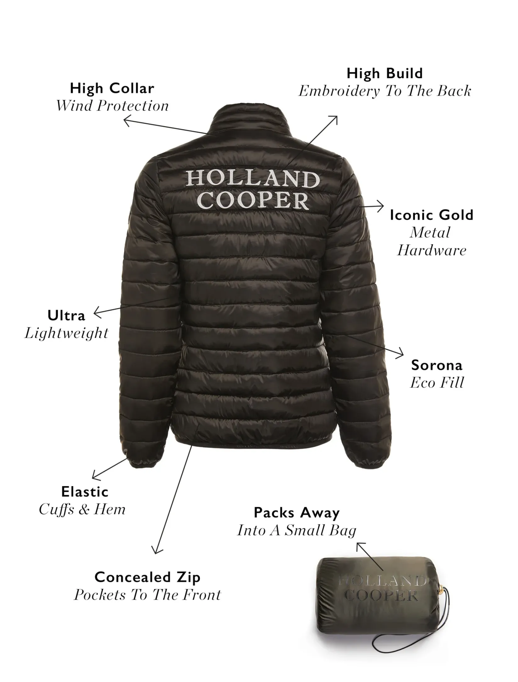 Holland Cooper Jackets|Training Wear-Hawling Packable Jacket Heritage Khaki