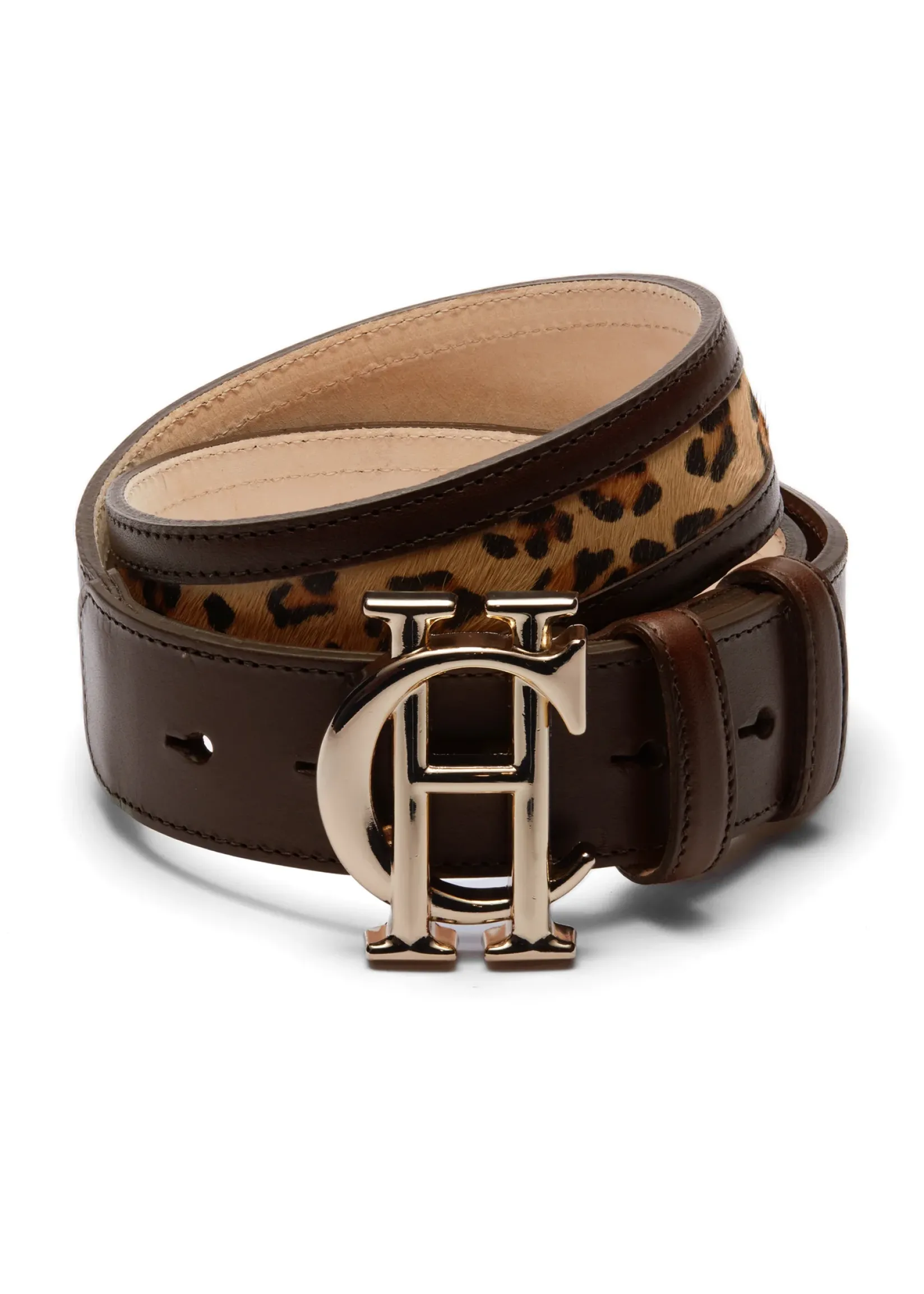 Holland Cooper Belts|Belts-HC Classic Belt Tan Leopard