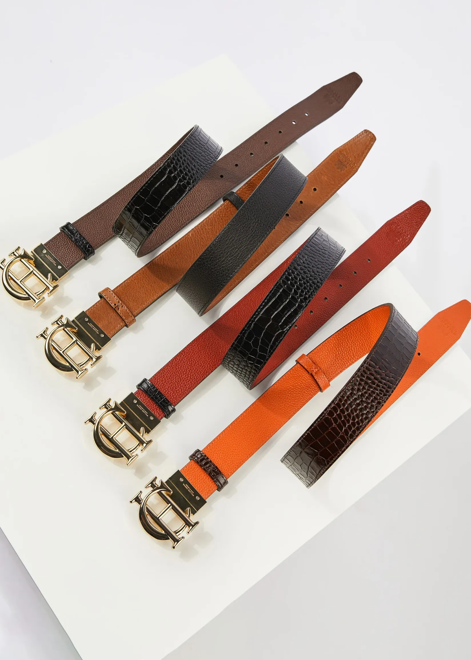 Holland Cooper Belts|Belts-HC Classic Belt Reversible Heritage Red Black Croc