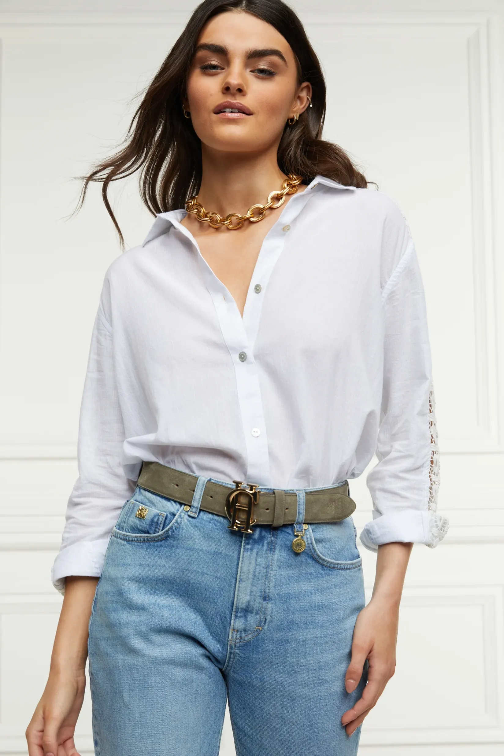 Holland Cooper Belts|Belts-HC Classic Belt Suede Khaki