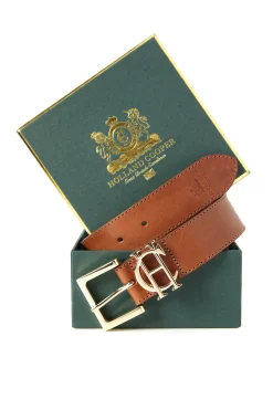 Holland Cooper Belts|Belts-HC Classic Logo Belt Tan