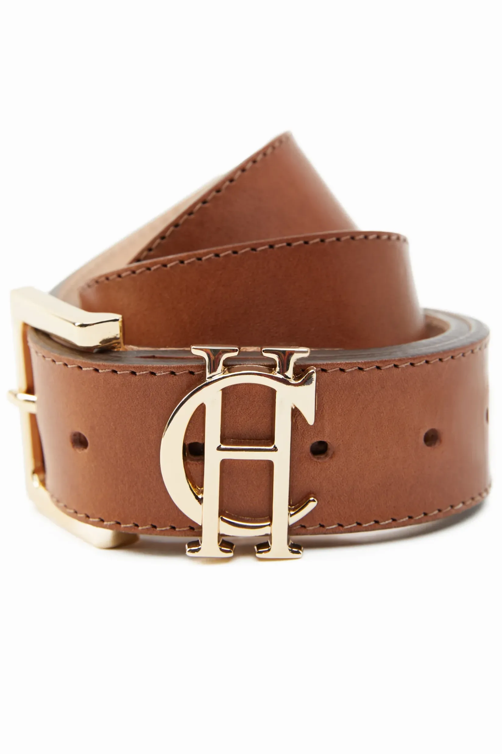Holland Cooper Belts|Belts-HC Classic Logo Belt Tan