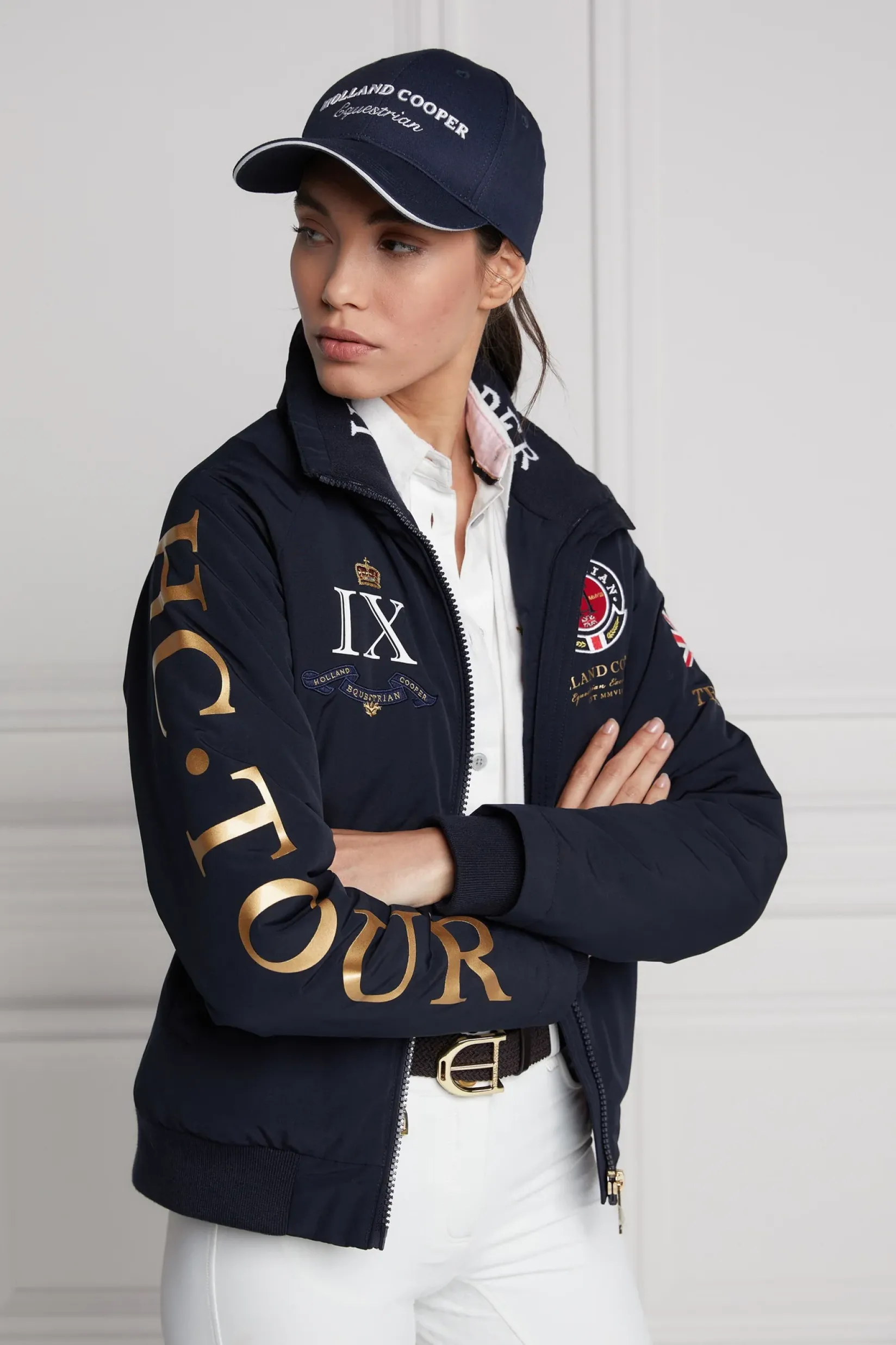 Holland Cooper Headwear|Accessories-HC Equestrian Cap Ink Navy