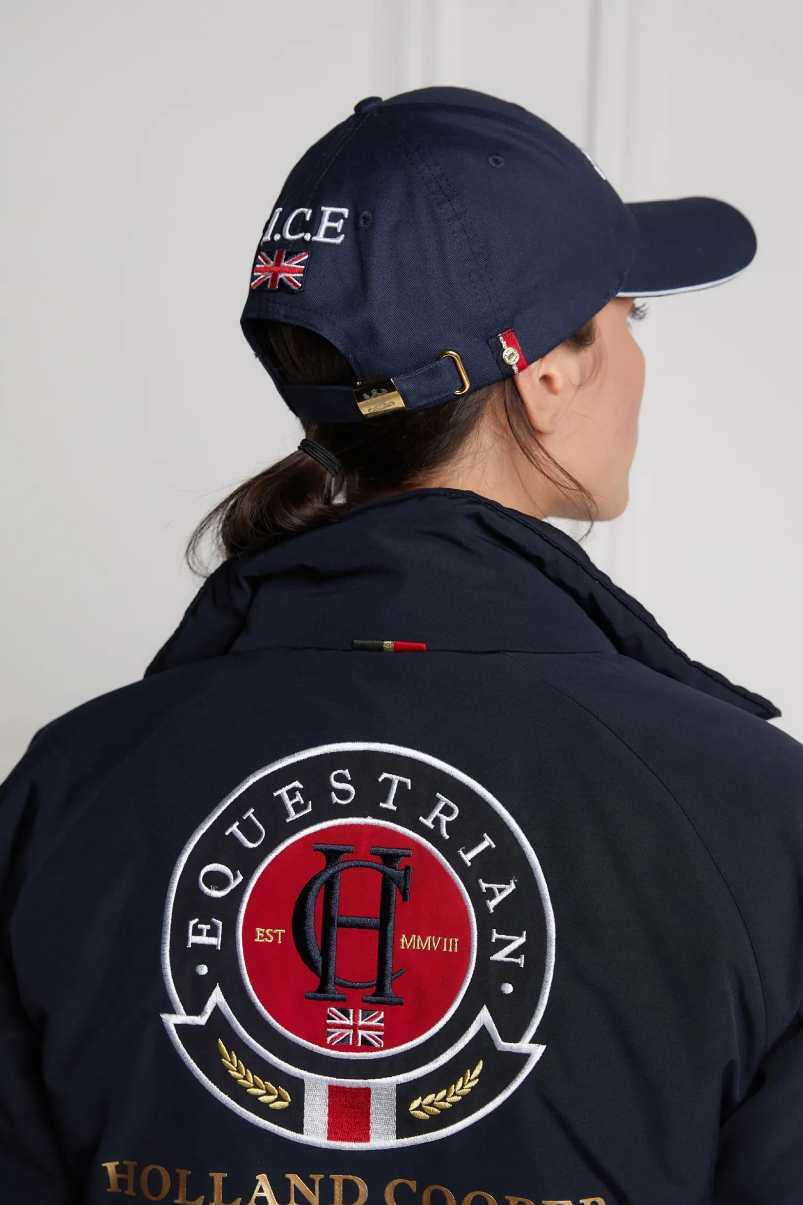 Holland Cooper Headwear|Accessories-HC Equestrian Cap Ink Navy