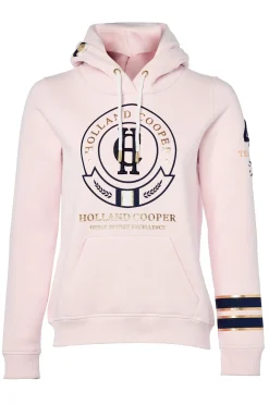 Holland Cooper Hoodies|Equestrian Casualwear-HC Heritage Hoodie Blush Marl
