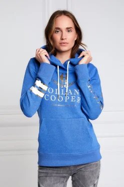 Holland Cooper Hoodies|Equestrian Casualwear-HC Heritage Hoodie Cobalt