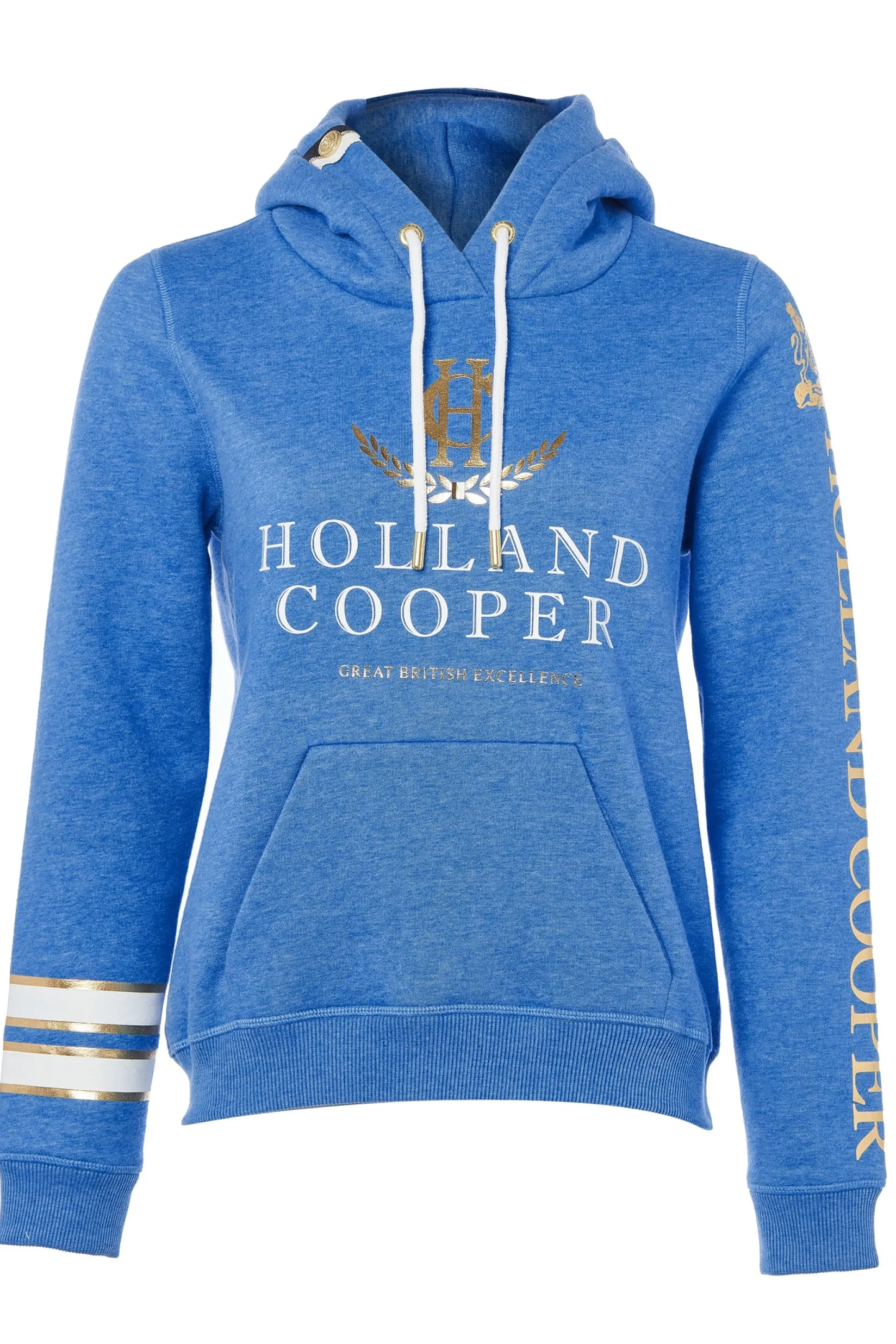 Holland Cooper Hoodies|Equestrian Casualwear-HC Heritage Hoodie Cobalt