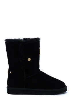 Holland Cooper Shearling Boots|Footwear-HC Shearling Boot Black