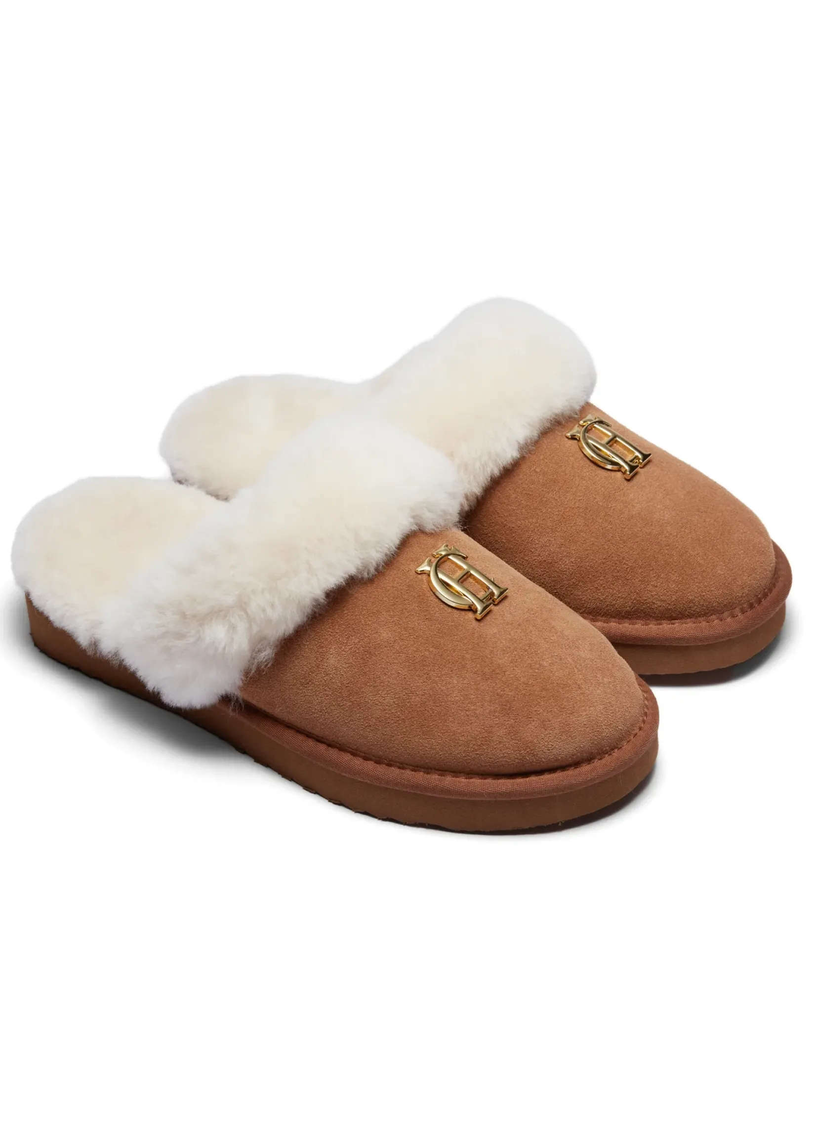Holland Cooper Gifts For Her|Slippers-HC Shearling Slipper Tan