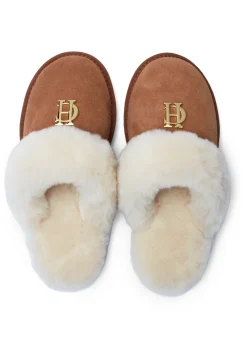 Holland Cooper Gifts For Her|Slippers-HC Shearling Slipper Tan