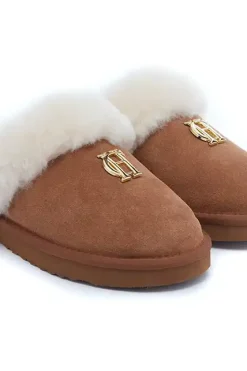 Holland Cooper Gifts For Her|Slippers-HC Shearling Slipper Tan