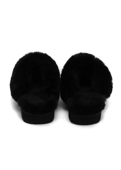 Holland Cooper Shearling Boots|Boots-HC Shearling Slipper Black