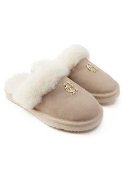 Holland Cooper Slippers|Shearling Boots-HC Shearling Slipper Oyster