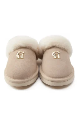 Holland Cooper Slippers|Shearling Boots-HC Shearling Slipper Oyster