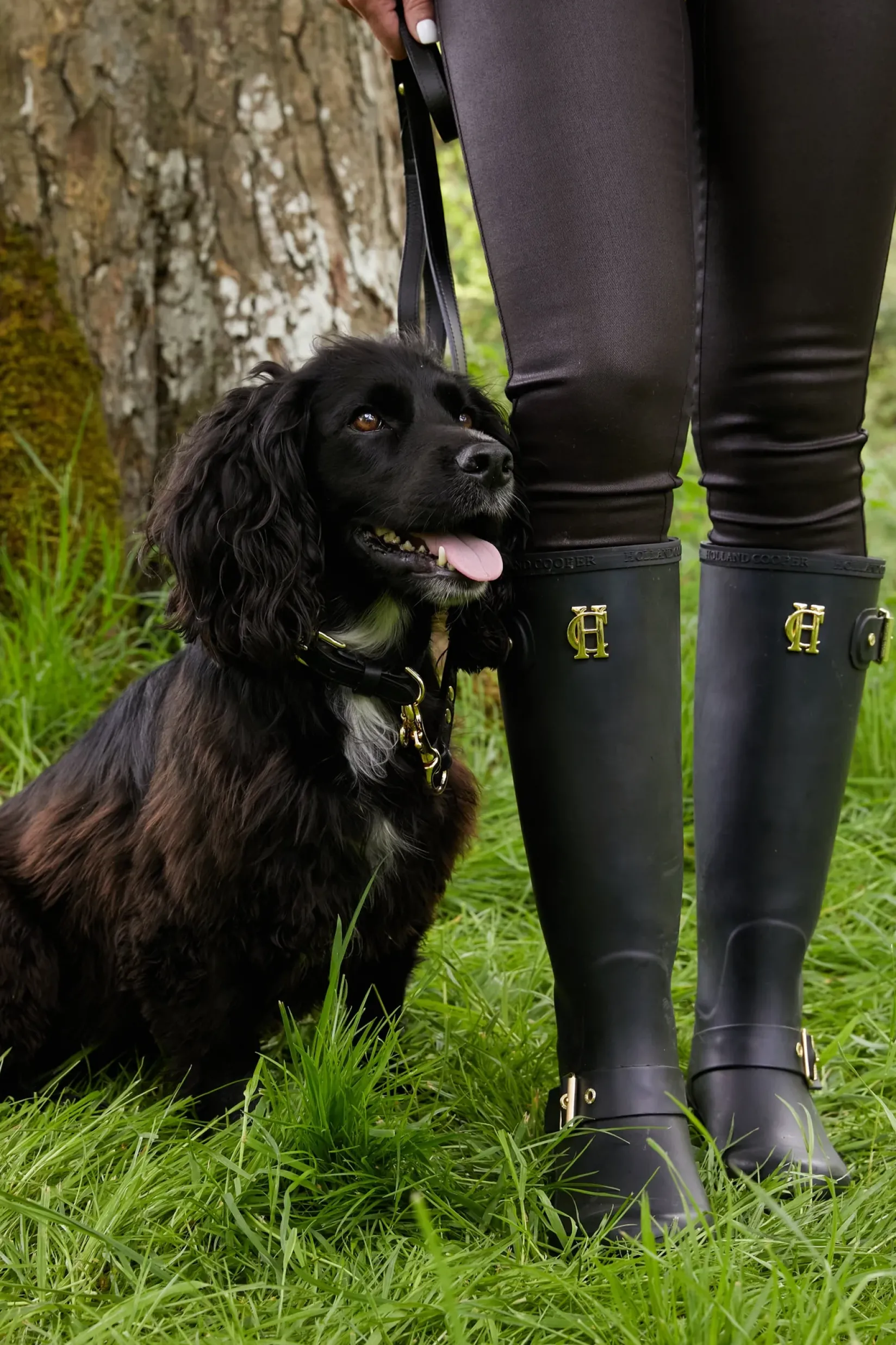 Holland Cooper The Perfect Gesture|Dog Leads-HC Slim Dog Lead Black