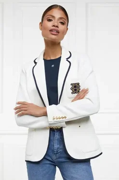 Holland Cooper Blazers|Jackets-Henley Blazer Cream