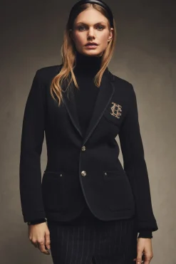 Holland Cooper Blazers|Jackets-Henley Blazer Black Black