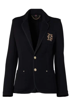 Holland Cooper Blazers|Jackets-Henley Blazer Black Black