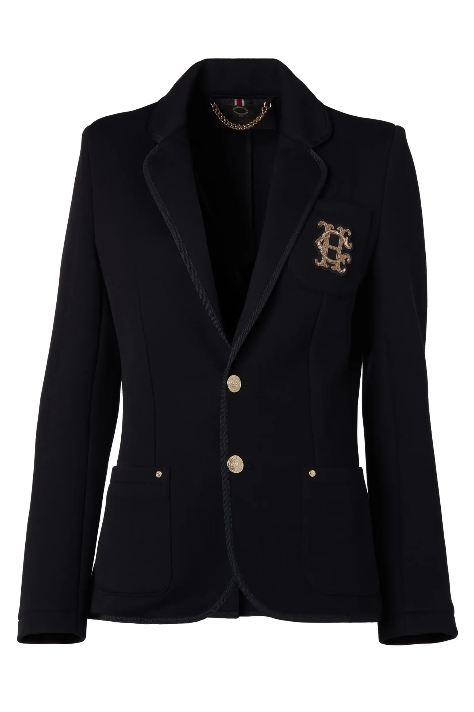 Holland Cooper Blazers|Jackets-Henley Blazer Black Black