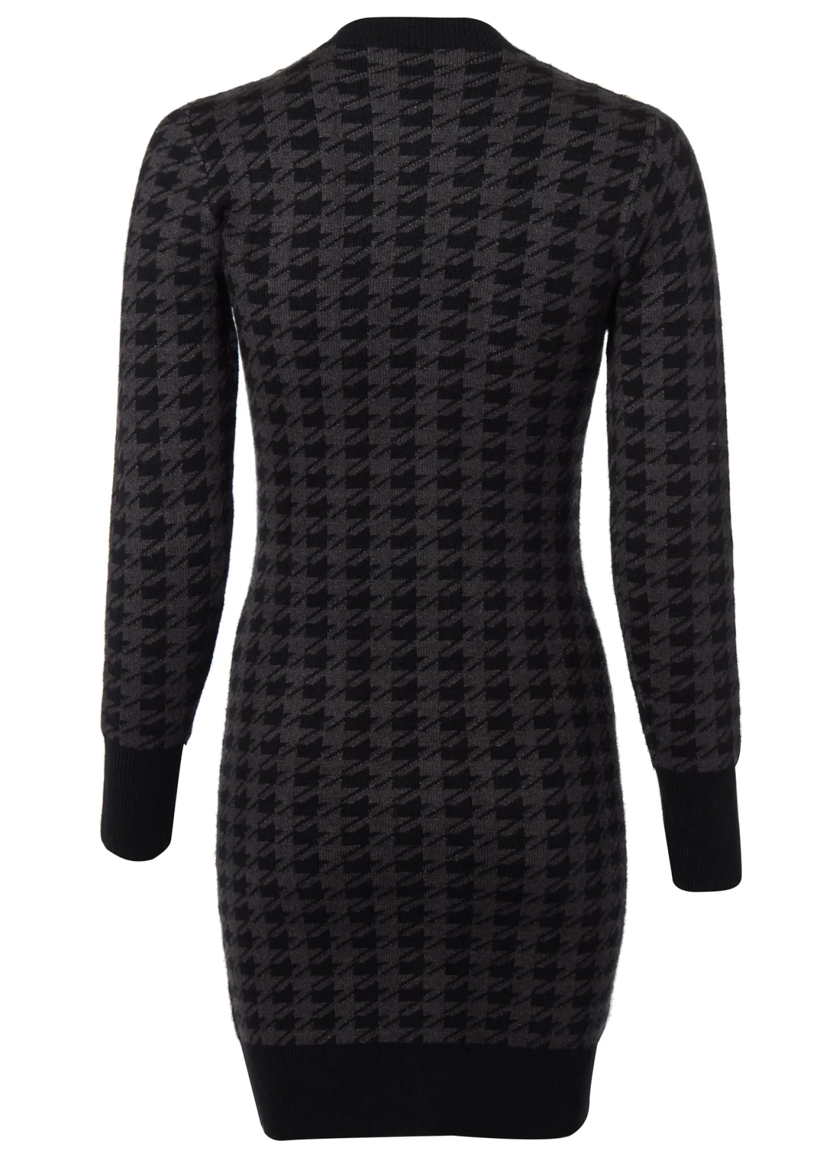 Holland Cooper Dresses-Hepburn Mini Dress Grey Houndstooth