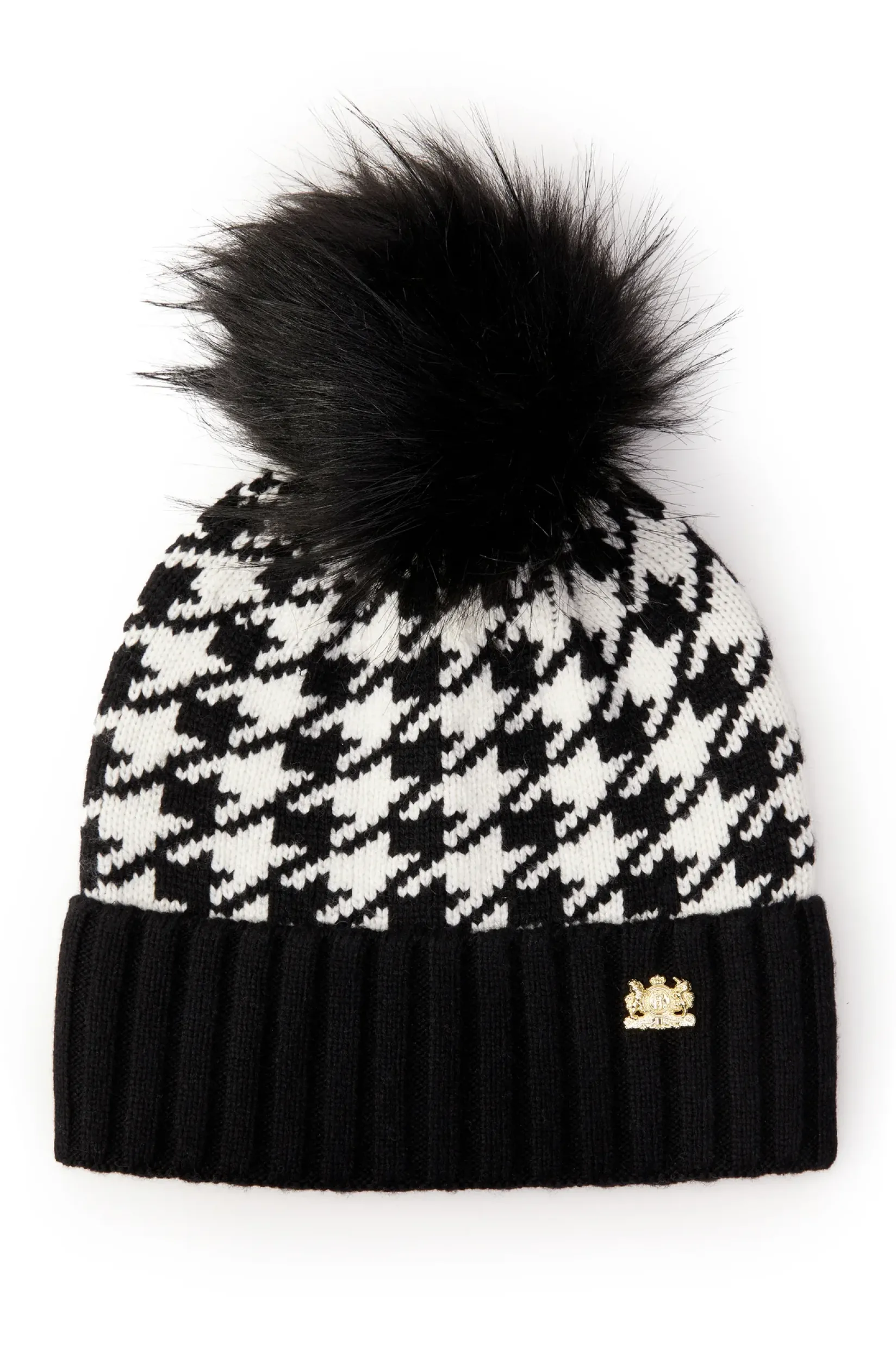 Holland Cooper Accessories|Shop Women-Heritage Bobble Hat Houndstooth