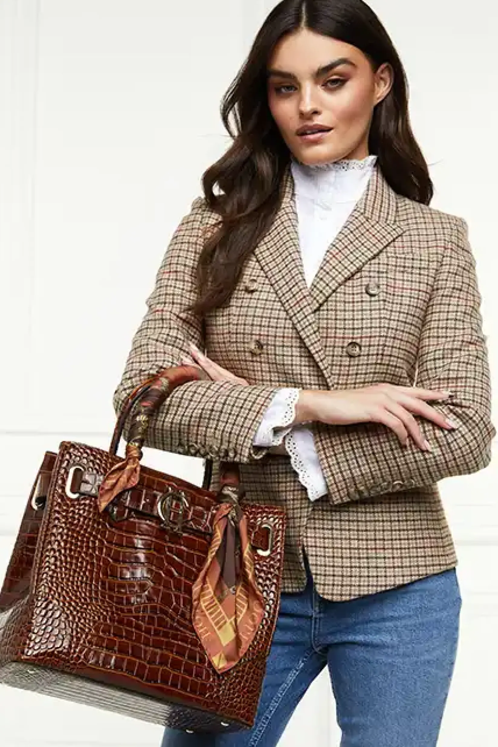 Holland Cooper Blazers|Jackets-Heritage Knightsbridge Blazer Charlton Tweed Horn Button