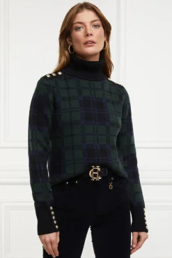 Holland Cooper Knitwear-Heritage Knit Jumper Blackwatch