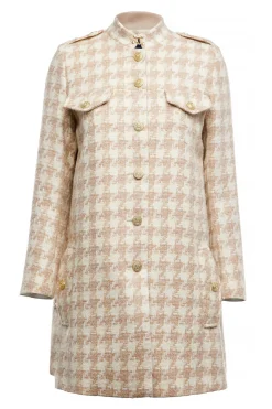 Holland Cooper Gifts For Her|Capes-Highbury Cape Coat Camel Houndstooth