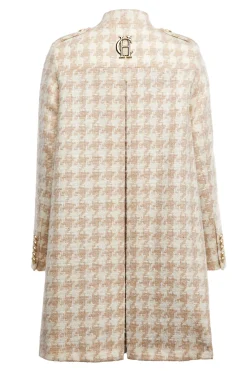 Holland Cooper Gifts For Her|Capes-Highbury Cape Coat Camel Houndstooth