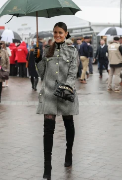 Holland Cooper Capes|Coats-Highbury Cape Coat Houndstooth