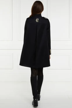 Holland Cooper Capes|Coats-Highbury Cape Coat Black Twill