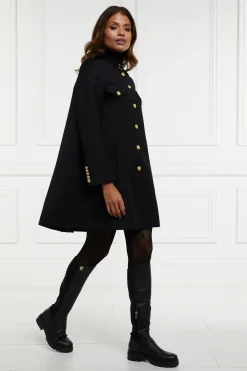 Holland Cooper Capes|Coats-Highbury Cape Coat Black Twill