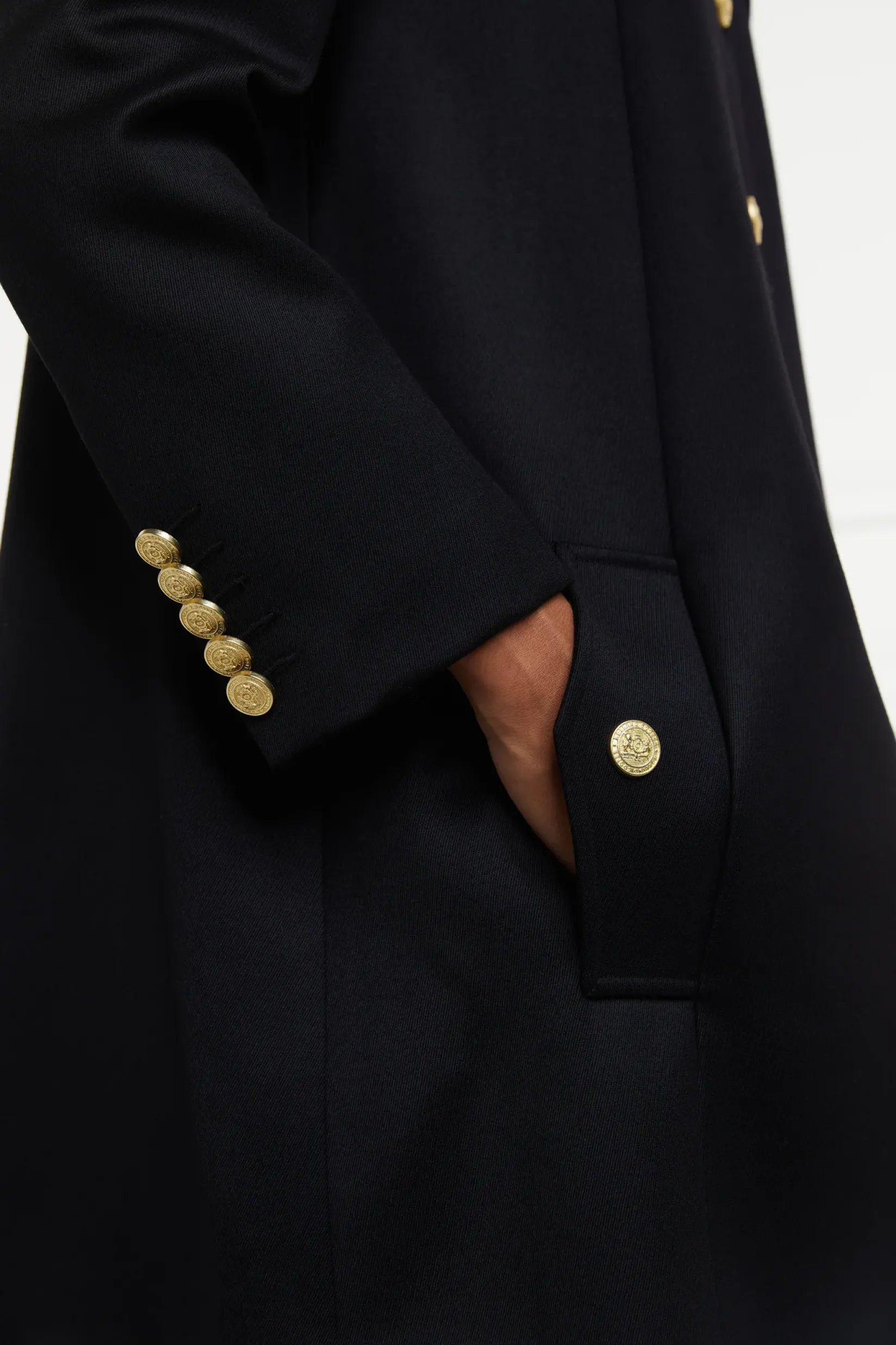 Holland Cooper Capes|Coats-Highbury Cape Coat Black Twill