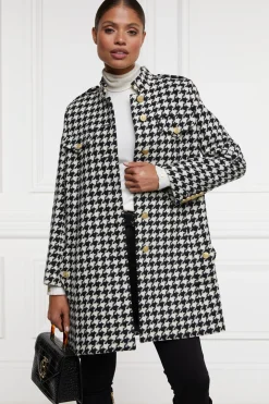 Holland Cooper Capes|Coats-Highbury Cape Coat Large Scale Houndstooth