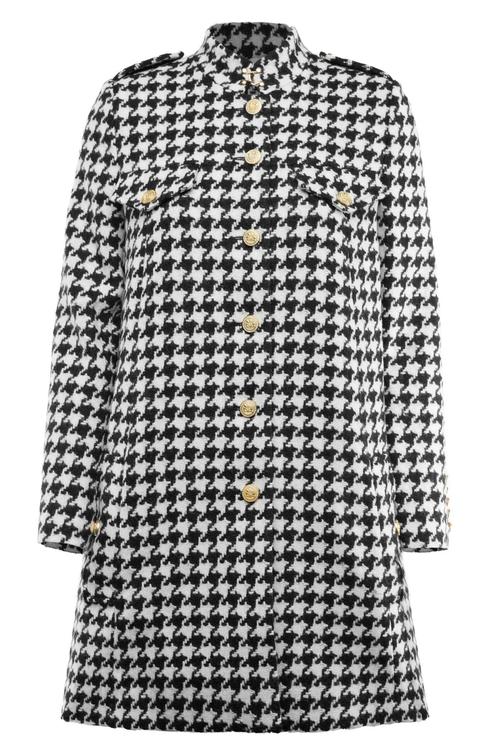 Holland Cooper Capes|Coats-Highbury Cape Coat Large Scale Houndstooth
