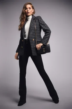 Holland Cooper Gifts For Her|Clutch Bags-Highbury Clutch Bag Black Gold