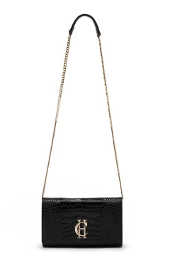 Holland Cooper Gifts For Her|Clutch Bags-Highbury Clutch Bag Black Gold