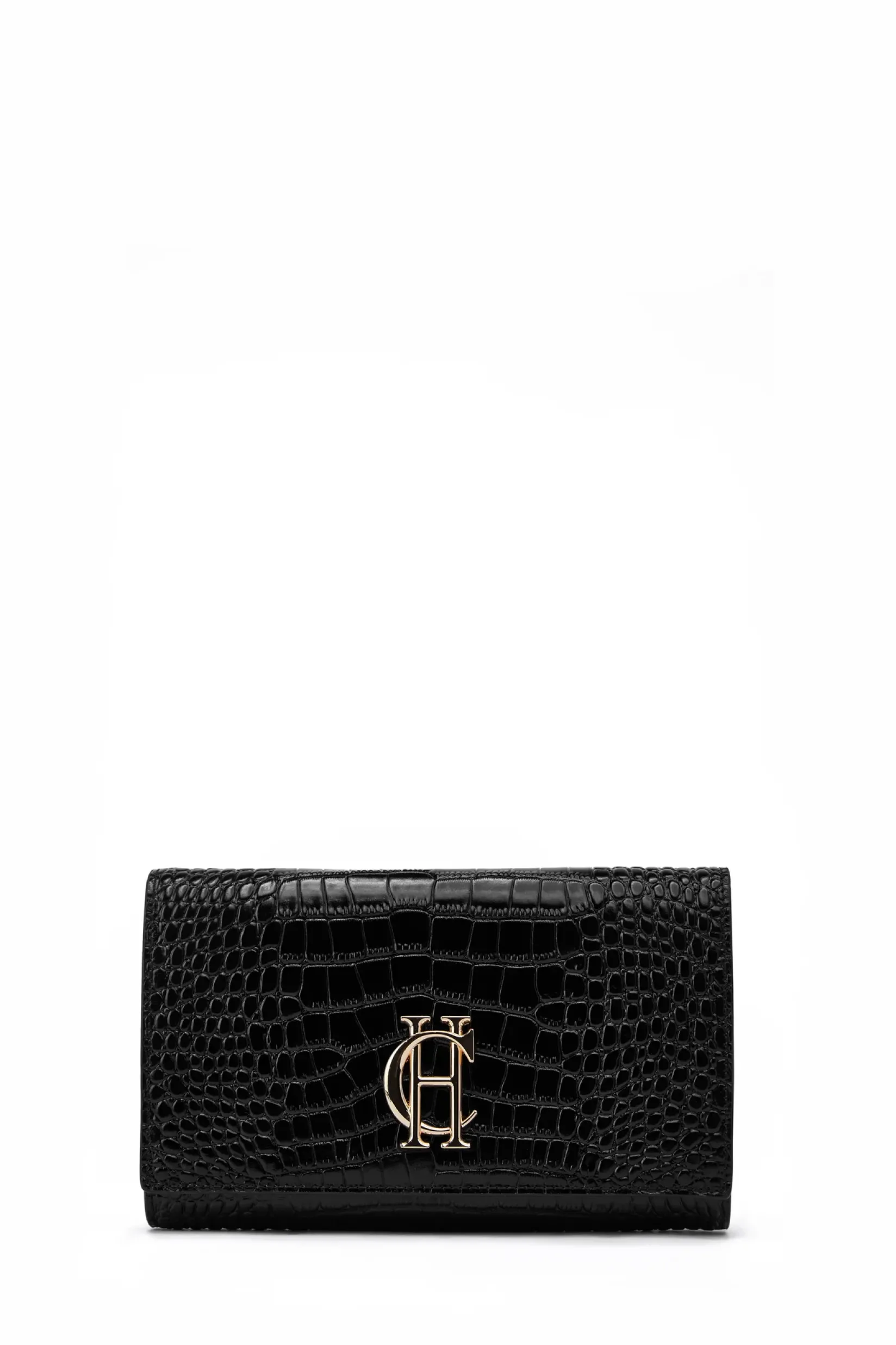 Holland Cooper Gifts For Her|Clutch Bags-Highbury Clutch Bag Black Gold