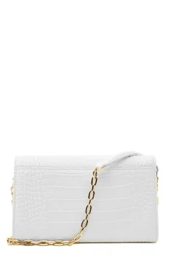 Holland Cooper Clutch Bags|Bags-Highbury Clutch Bag White Croc